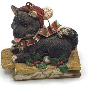 Shiba Inu Puppy Dog  Christmas Tree Ornament Pet Animal Resin Black Tan